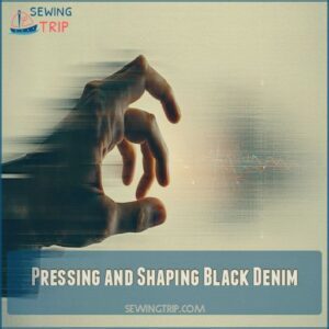 Pressing and Shaping Black Denim