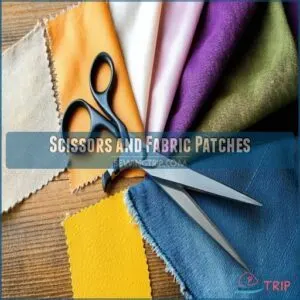 Scissors and Fabric Patches