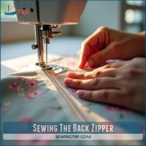 Sewing The Back Zipper