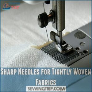 Sharp Needles for Tightly Woven Fabrics