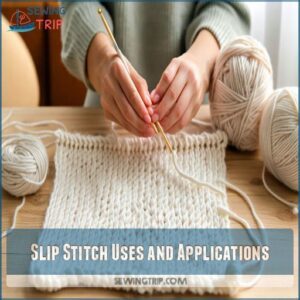 Slip Stitch Uses and Applications