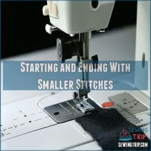 Starting and Ending With Smaller Stitches