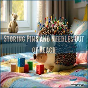 Storing Pins and Needles Out of Reach Storing Pins and Needles Out of Reach