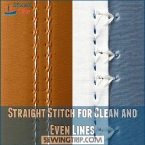 Straight Stitch for Clean and Even Lines