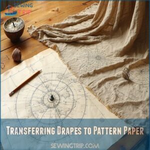 Transferring Drapes to Pattern Paper