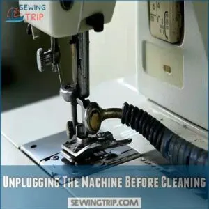 Unplugging The Machine Before Cleaning