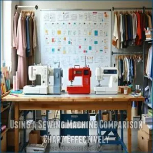 Using a Sewing Machine Comparison Chart Effectively