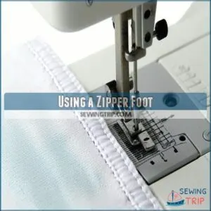 Using a Zipper Foot