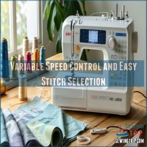 Variable Speed Control and Easy Stitch Selection