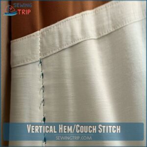 Vertical Hem/Couch Stitch