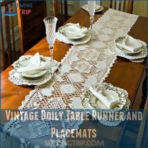 Vintage Doily Table Runner and Placemats