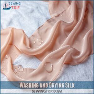 Washing and Drying Silk