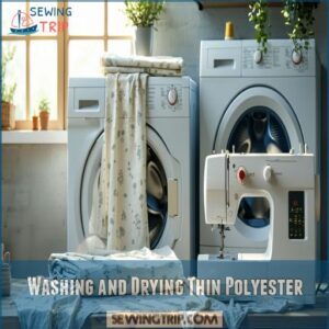 Washing and Drying Thin Polyester