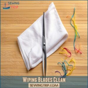 Wiping Blades Clean