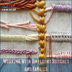 Working With Different Stitches and Fabrics Working With Different Stitches and Fabrics