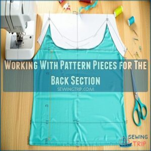 Working With Pattern Pieces for The Back Section