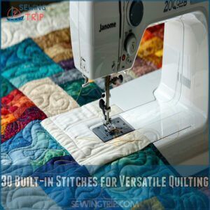 30 Built-in Stitches for Versatile Quilting