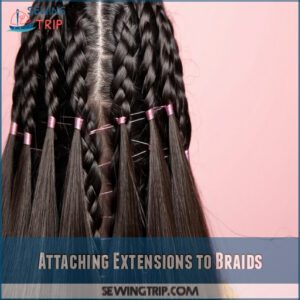 Attaching Extensions to Braids