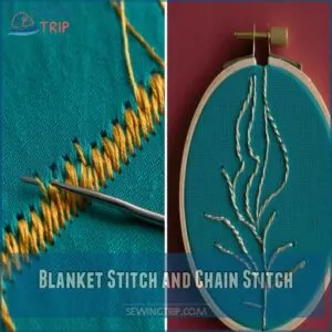 Blanket Stitch and Chain Stitch