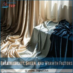 Breathability, Sheen, and Warmth Factors