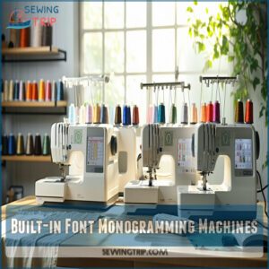 Built-in Font Monogramming Machines