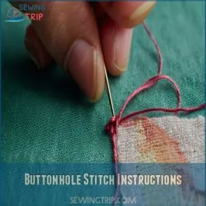 Buttonhole Stitch Instructions