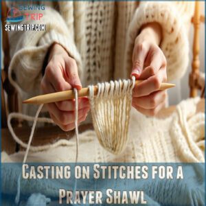 Casting on Stitches for a Prayer Shawl