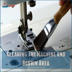 Cleaning The Machine and Bobbin Area