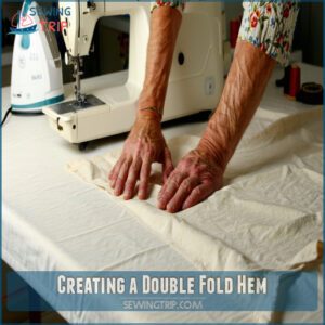 Creating a Double Fold Hem