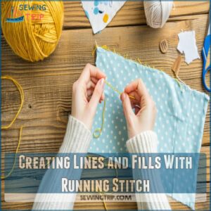 Creating Lines and Fills With Running Stitch