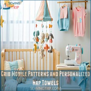 Crib Mobile Patterns and Personalized Nap Towels