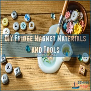 DIY Fridge Magnet Materials and Tools