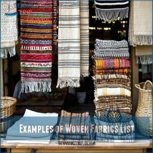 Examples of Woven Fabrics List