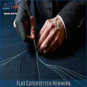 Flat Catchstitch Hemming