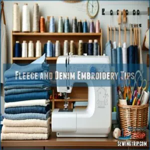 Fleece and Denim Embroidery Tips