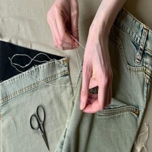 Hand Sewing a Seam on Pants