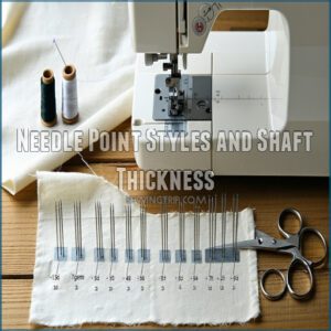 Needle Point Styles and Shaft Thickness