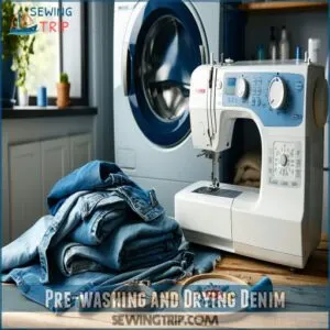 Pre-washing and Drying Denim