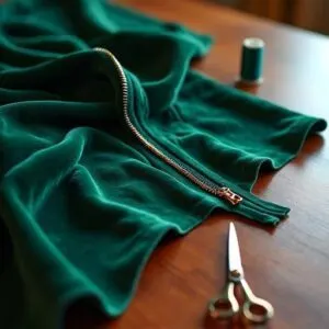 Preparing Fabric and Zipper