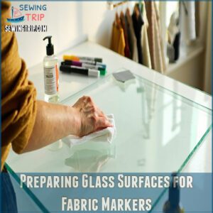 Preparing Glass Surfaces for Fabric Markers