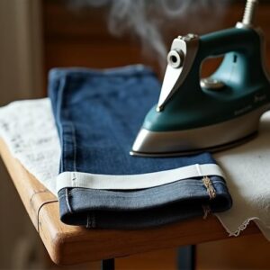 Press The Hem With The Iron for 10-15 Seconds