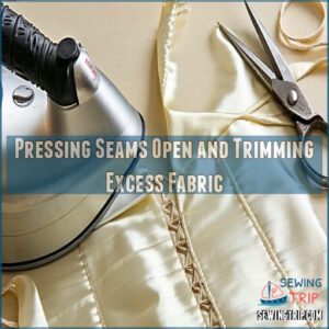 Pressing Seams Open and Trimming Excess Fabric