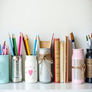 Repurposing Everyday Items for Stylish Desk Organizers