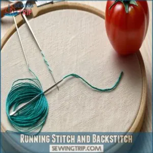 Running Stitch and Backstitch