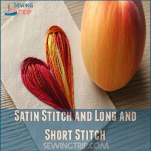 Satin Stitch and Long and Short Stitch