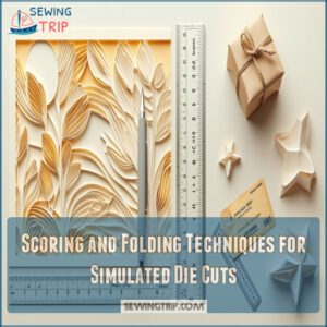 Scoring and Folding Techniques for Simulated Die Cuts