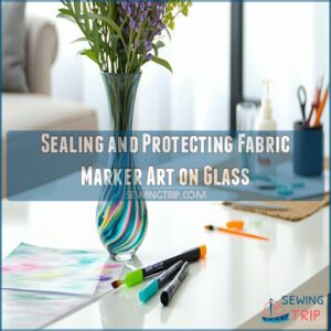 Sealing and Protecting Fabric Marker Art on Glass