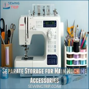 Separate Storage for Main Machine Accessories