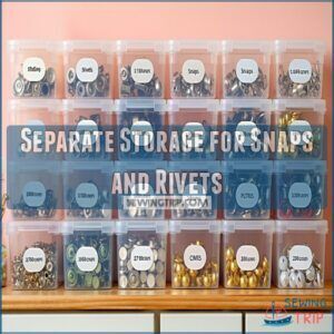 Separate Storage for Snaps and Rivets Separate Storage for Snaps and Rivets