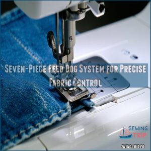 Seven-Piece Feed Dog System for Precise Fabric Control